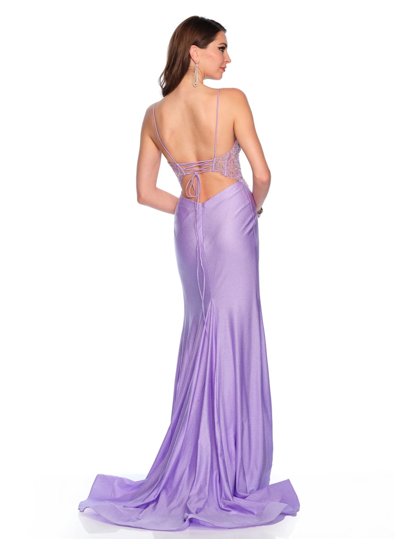 FITTED SHIMMER LILAC DRESS